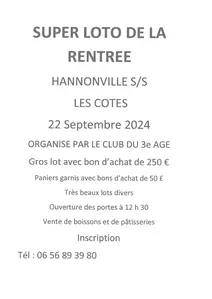 22 septembre ouverture des portes à 12h30